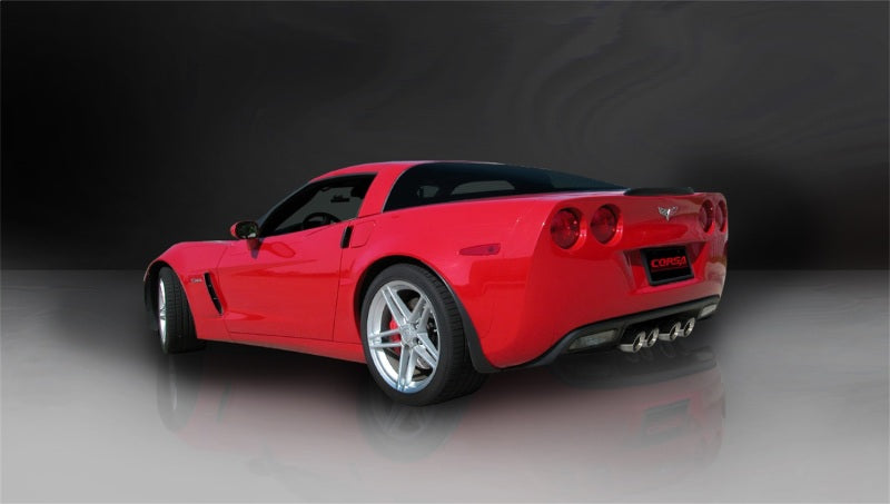CORSA Performance Corsa 06-11 Chevrolet Corvette C6 Z06/ZR1 Sport Cat-Back Dual Rear Exit w/ Twin 4.0in Black Tips