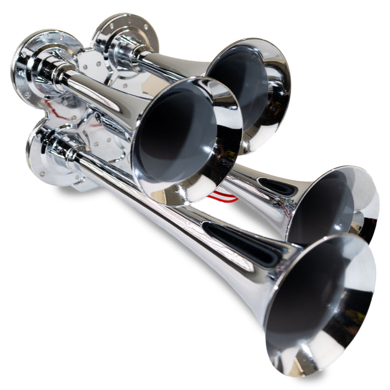 Kleinn Air Horns Kleinn Chrome Quad Horn/ 12.5In/10In/7.5In/6In - Chrome-Plated Zinc Alloy
