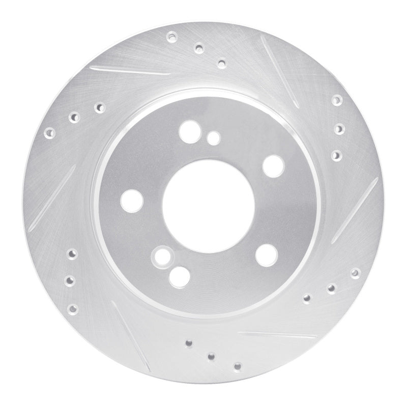 R1 Concepts R1 92-95 Mercedes-Benz E420 Rear Right Drilled & Slotted Silver Brake Rotor