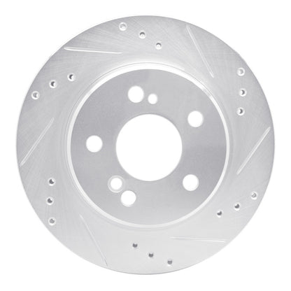 R1 Concepts R1 92-95 Mercedes-Benz E420 Rear Right Drilled & Slotted Silver Brake Rotor