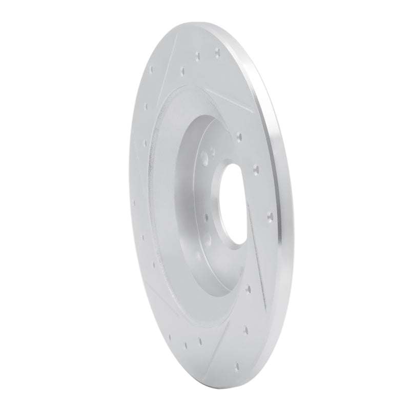 R1 Concepts R1 00-09 Honda S2000 Rear Right Drilled & Slotted Silver Brake Rotor