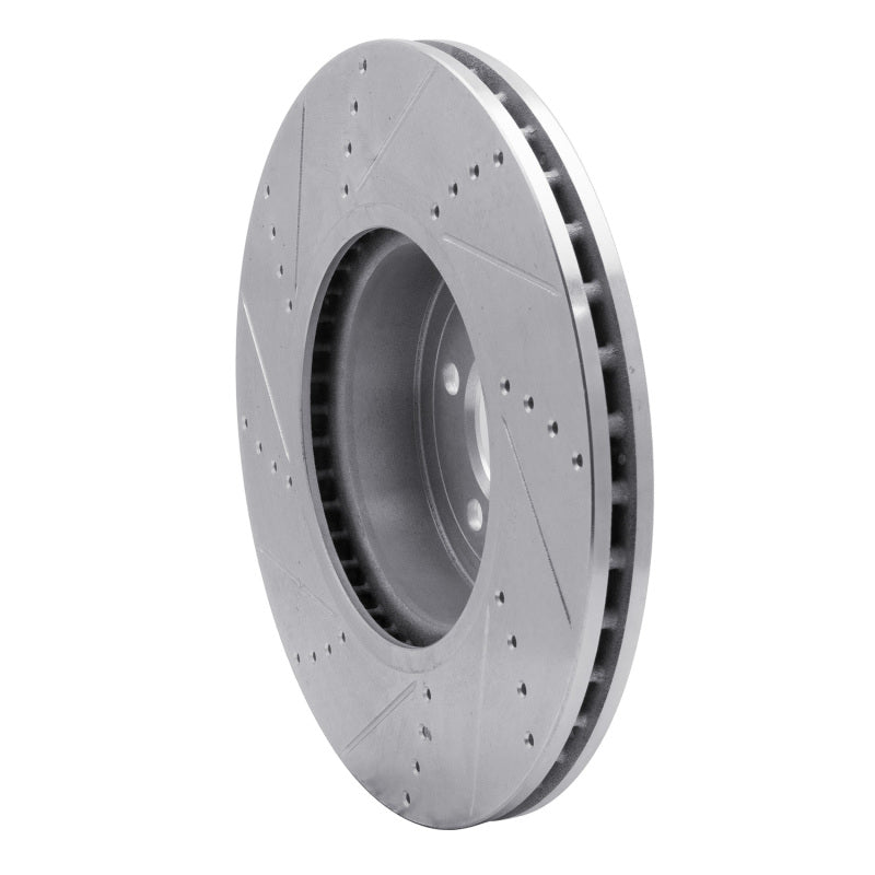 R1 Concepts R1 13-20 BMW 335I xDrive Front Right Drilled & Slotted Silver Brake Rotor