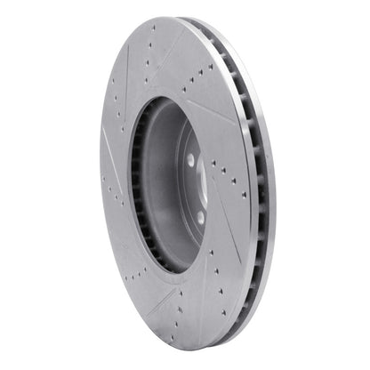R1 Concepts R1 13-20 BMW 335I xDrive Front Right Drilled & Slotted Silver Brake Rotor
