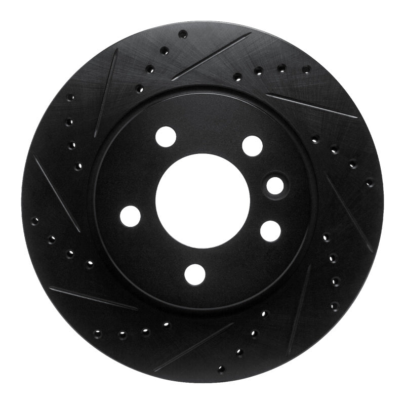 R1 Concepts R1 10-17 Volkswagen AMAROK (Mexico) Front Left Drilled & Slotted Black Brake Rotor