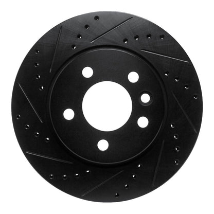 R1 Concepts R1 10-17 Volkswagen AMAROK (Mexico) Front Left Drilled & Slotted Black Brake Rotor