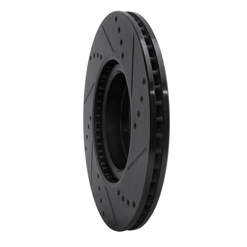R1 Concepts R1 16-25 Fiat 124 Spider Front Left Drilled & Slotted Black Brake Rotor