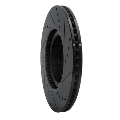 R1 Concepts R1 16-25 Fiat 124 Spider Front Left Drilled & Slotted Black Brake Rotor
