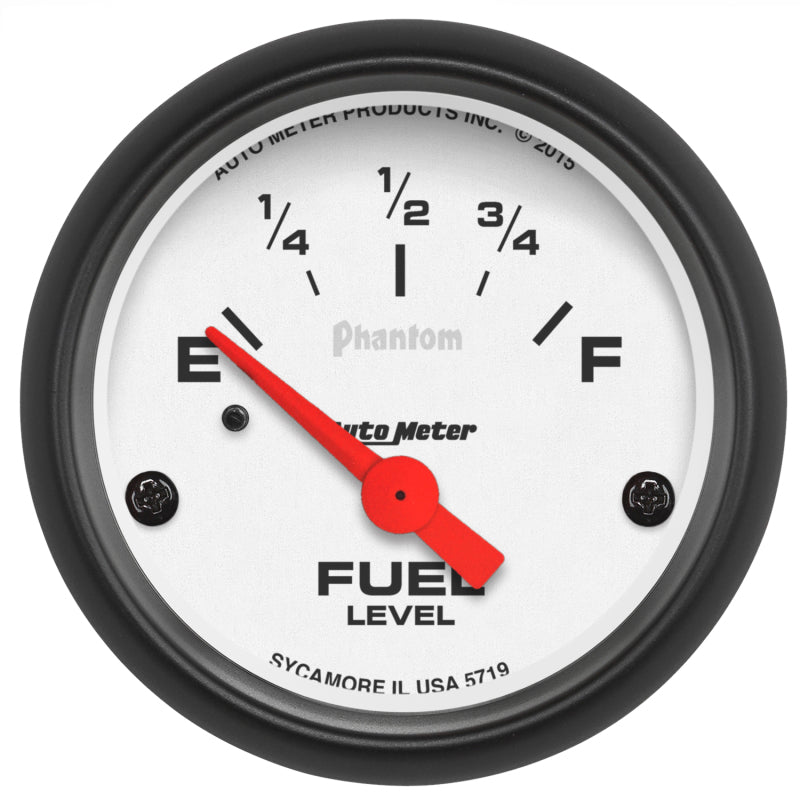 Autometer Phantom Gauge Fuel Level 2 1/16in 73e To 10f(Aftermarket Linear) Elec Phantom