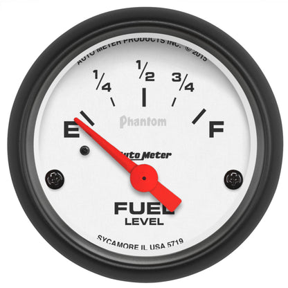 Autometer Phantom Gauge Fuel Level 2 1/16in 73e To 10f(Aftermarket Linear) Elec Phantom
