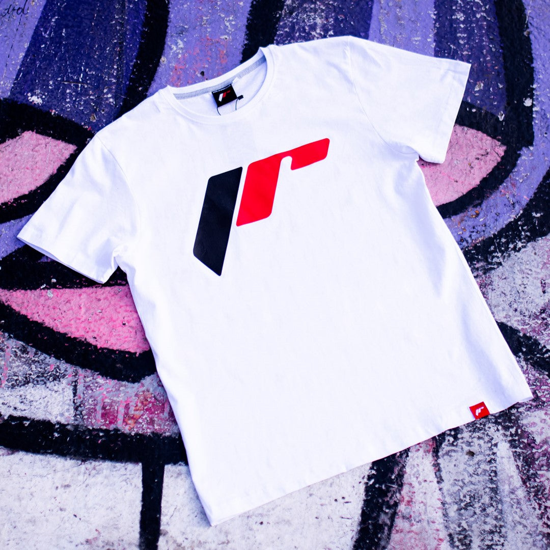 JR Wheels TSHIRT-MJRLOG2W-L JR Men's T-Shirt Logo-2 White Size L