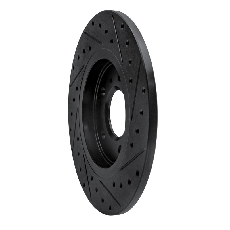 R1 Concepts R1 05-05 Buick Terraza Rear Left Drilled & Slotted Black Brake Rotor