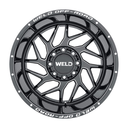 Weld Off-Road W117 20X12 Fulcrum 8X165.1 ET-44 BS4.75 Gloss Black MIL 125.1