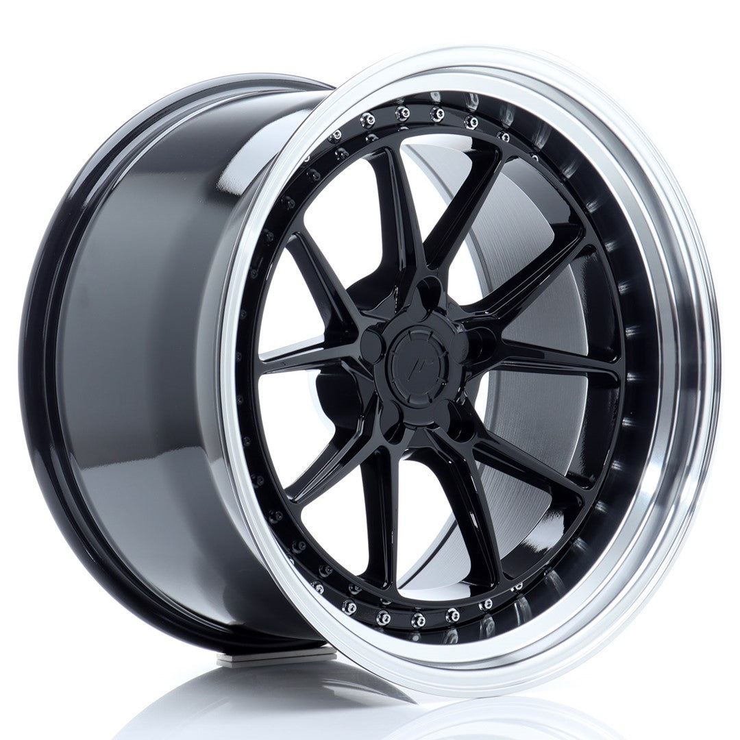 JR Wheels JR391911F35X0072GBL - JR39 19x11 ET0-25 5H BLANK Gloss Black w/ Machined Lip