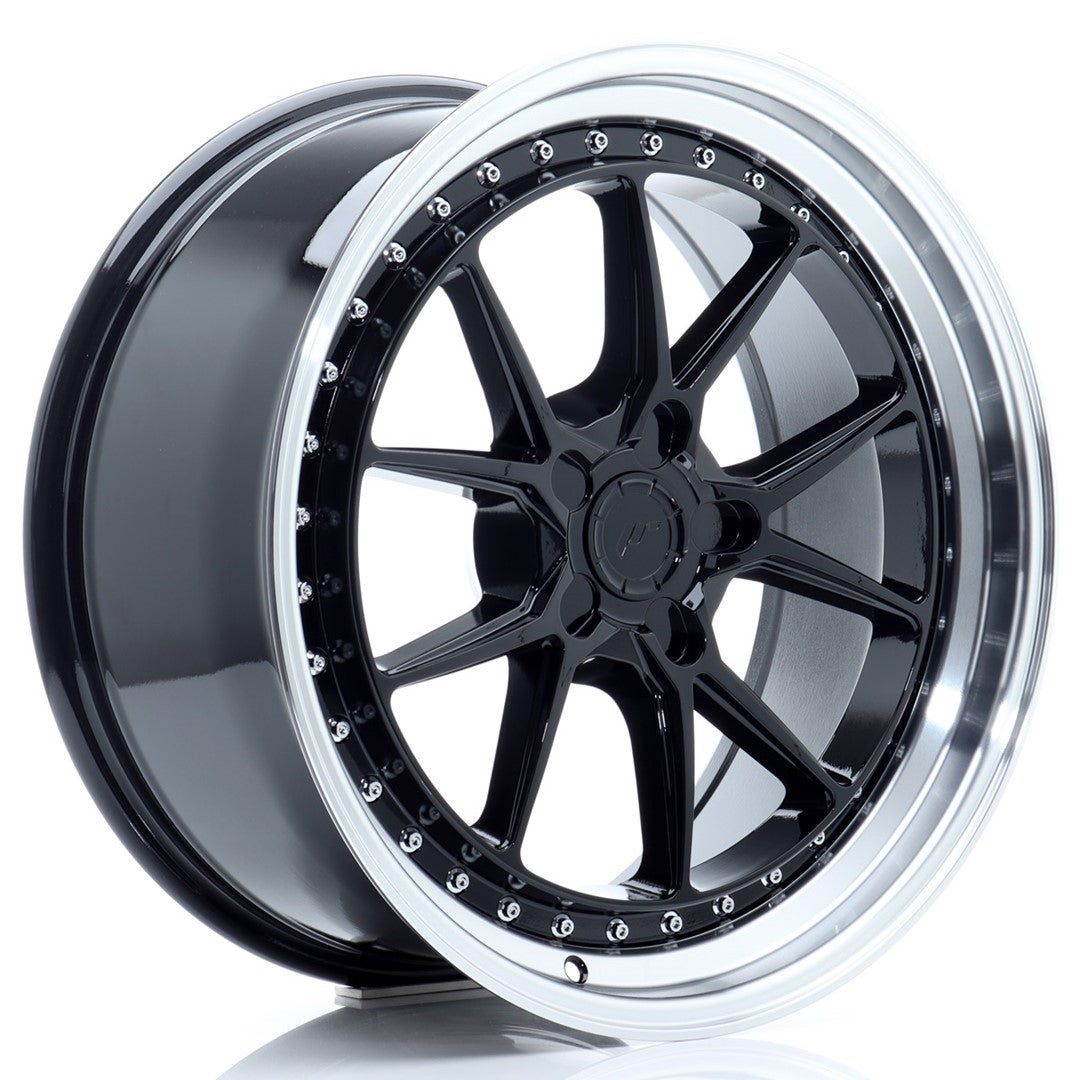 JR Wheels JR391985F15X1572GBL - JR39 19x8,5 ET15-35 5H BLANK Gloss Black w/ Machined Lip