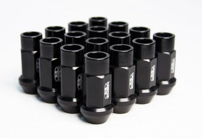 BLOX Racing Street Series Forged Lug Nuts - Black 12 x 1.5mm - Set of 20 (New Design)