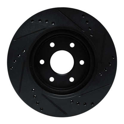 R1 Concepts R1 16-22 Nissan NP300 Frontier (Mexico) Front Left Drilled & Slotted Black Brake Rotor