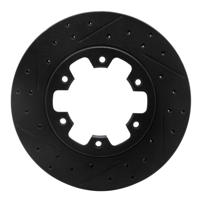 R1 Concepts R1 83-85 Nissan 720 DATSUN Front Left Drilled & Slotted Black Brake Rotor