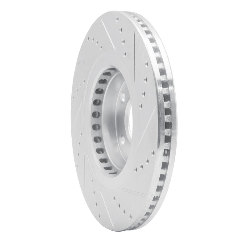 R1 Concepts R1 16-25 Mazda CX-5 Front Left Drilled & Slotted Silver Brake Rotor