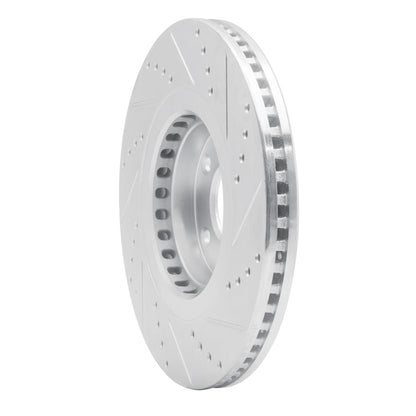R1 Concepts R1 16-25 Mazda CX-5 Front Left Drilled & Slotted Silver Brake Rotor