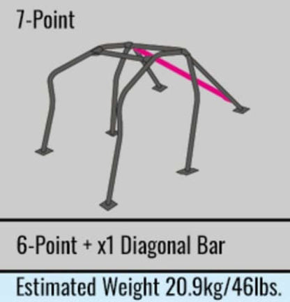 Cusco D1 Chromoly 2-Pssgr 7-PT Around Dash Roll Cage Subaru 2015+ Subaru WRX/STi (S/O/No Cancel)