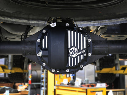 aFe Power Pro Series AAM 9.5/9.76 Rear Diff Cover Black w/Mach Fins 14-19 GM Silverado/Sierra 1500