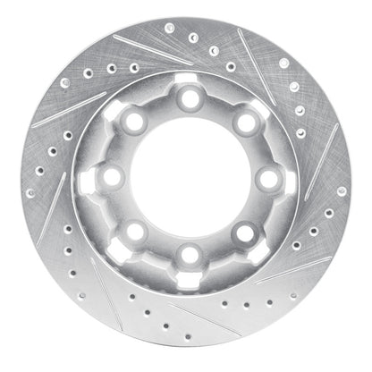 R1 Concepts R1 75-93 Dodge W300 Front Left Drilled & Slotted Silver Brake Rotor