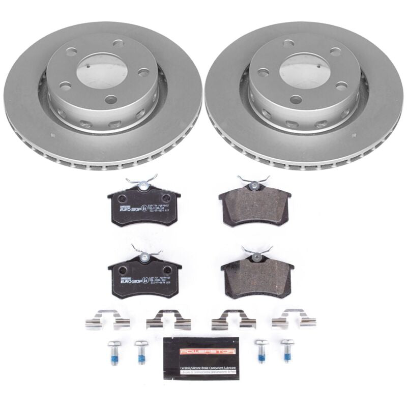 PowerStop Power Stop 02-04 Audi S6 Rear Euro-Stop Brake Kit