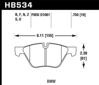 Hawk Performance Hawk 08-12 BMW 128i /06 325i/325Xi /07 328i/328Xi /06 330i/330Xi Front DTC-70 Race Brake Pads