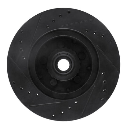 R1 Concepts R1 71-81 Chrysler New Yorker Front Right Drilled & Slotted Black Brake Rotor