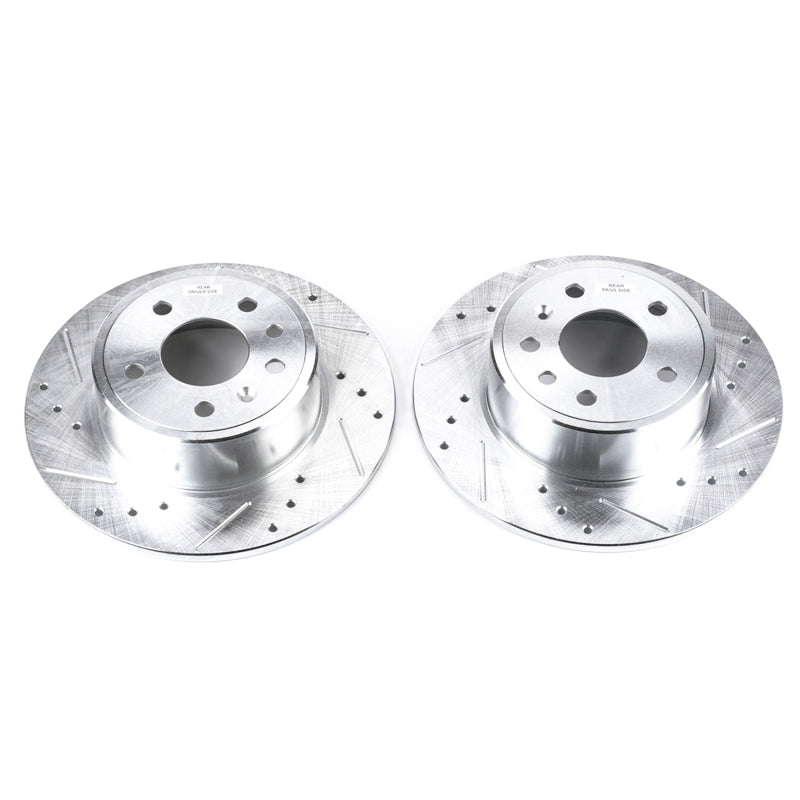 PowerStop Power Stop 99-03 Saab 9-3 Rear Evolution Drilled & Slotted Rotors - Pair