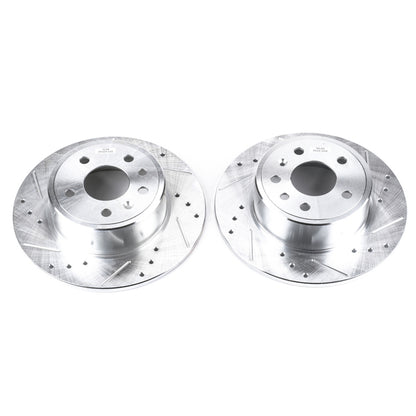 PowerStop Power Stop 99-03 Saab 9-3 Rear Evolution Drilled & Slotted Rotors - Pair