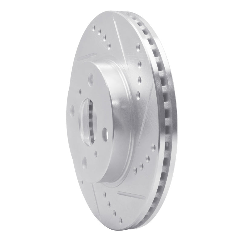 R1 Concepts R1 06-19 Scion IQ Front Right Drilled & Slotted Silver Brake Rotor