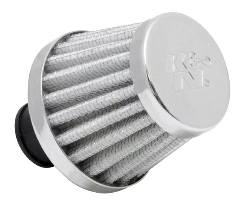 K&N Engineering K&N 2in Base OD x .375in Flange ID x 1.75in H Rubber Base Crankcase Vent Filter - White