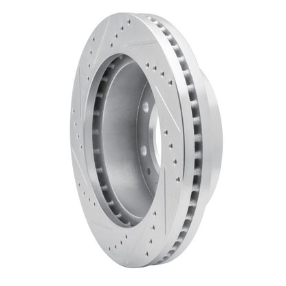 R1 Concepts R1 99-04 Ford F-350 Super Duty 2WD Rear Right Drilled & Slotted Silver Brake Rotor