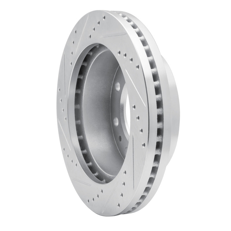 R1 Concepts R1 01-25 Chevrolet Silverado 3500 Front Right Drilled & Slotted Silver Brake Rotor