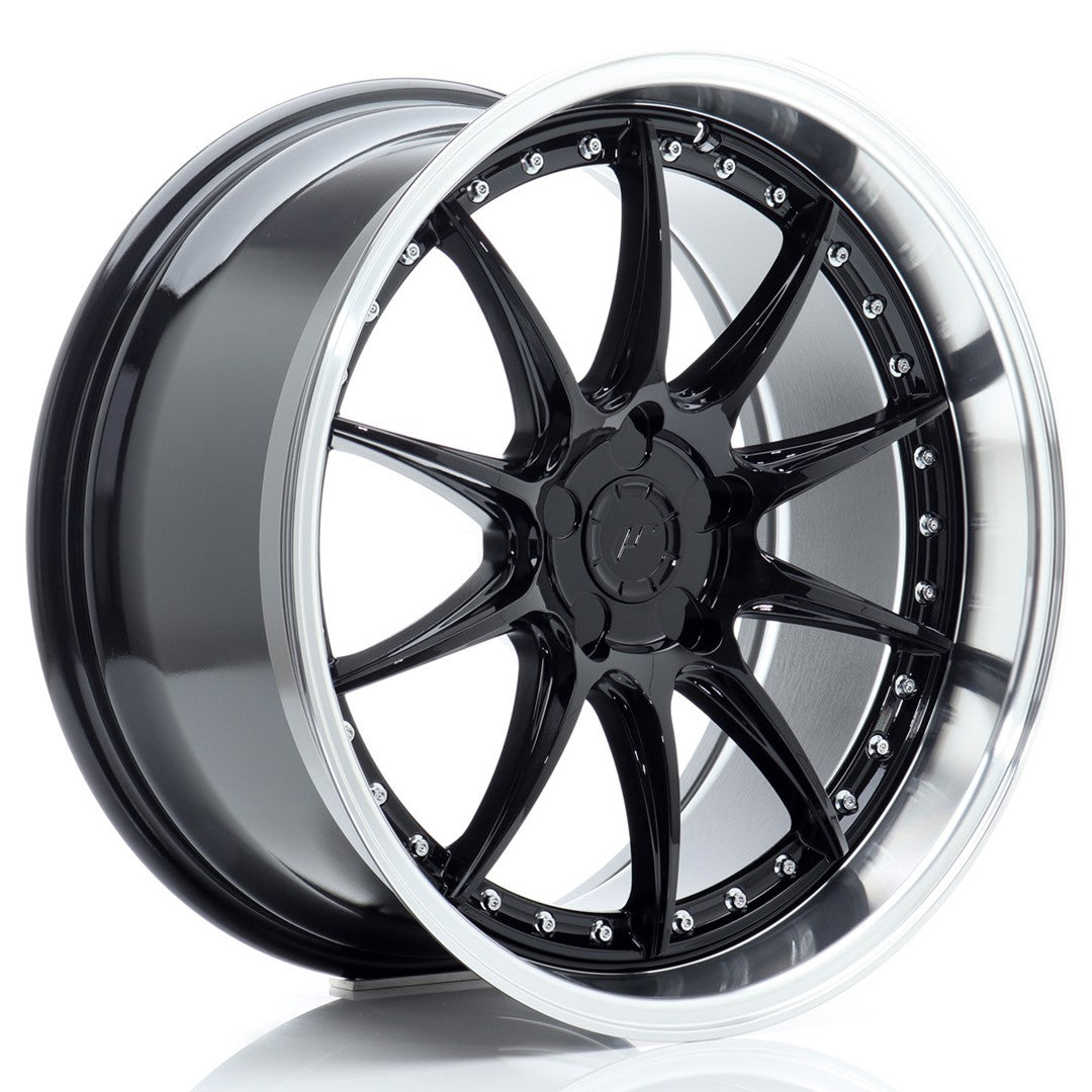 JR Wheels JR4119955X1272GBL - JR41 19x9,5 ET12-22 5H BLANK Gloss Black w/ Machined Lip