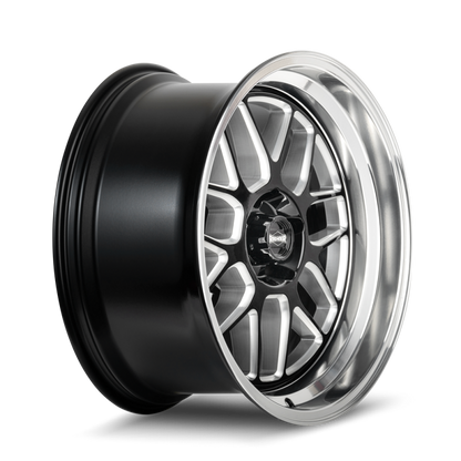 Ridler Wheels Ridler 611 18x9.5 / 5x127 BP / 0mm Offset / 83.82mm Hub Gls Blk/Mill w/ Diamond Cut Lip Wheel