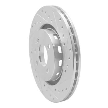 R1 Concepts R1 90-93 Volkswagen Passat (USA/Canada) Front Right Drilled & Slotted Silver Brake Rotor