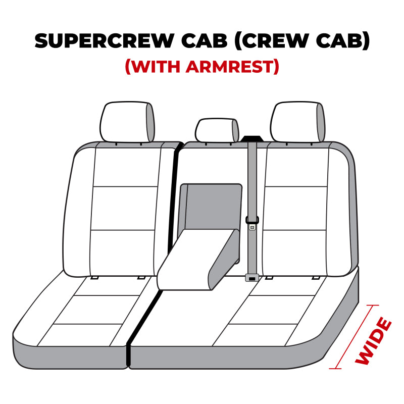 Covercraft 19-21 Ford F150 Carhartt Super Dux SeatSaver Custom Second Row Seat Covers - Black