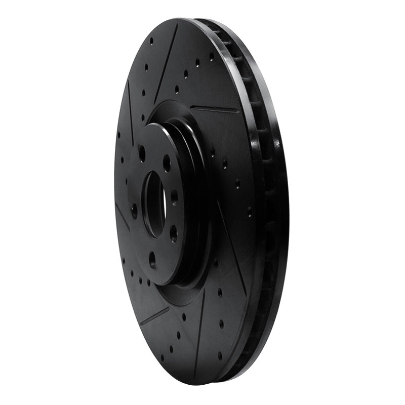 R1 Concepts R1 16-26 Polestar Polestar 2 Front Left Drilled & Slotted Black Brake Rotor