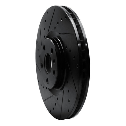 R1 Concepts R1 16-26 Polestar Polestar 2 Front Left Drilled & Slotted Black Brake Rotor