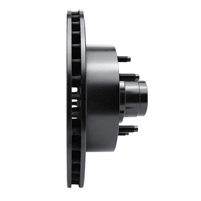 R1 Concepts R1 94-01 Ford E-150 Econoline Front Right Drilled & Slotted Black Brake Rotor