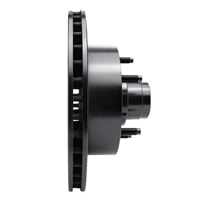 R1 Concepts R1 94-01 Ford E-150 Econoline Front Right Drilled & Slotted Black Brake Rotor