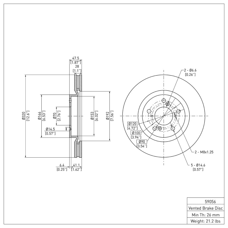 DFC 09-14 Acura TL Front Brake Rotor