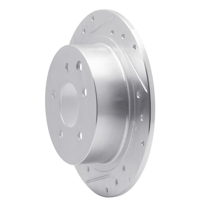 R1 Concepts R1 02-25 Nissan Juke Rear Left Drilled & Slotted Silver Brake Rotor