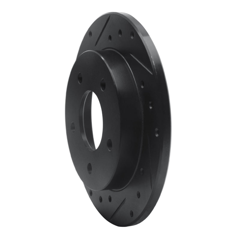 R1 Concepts R1 86-92 Buick Reatta Rear Left Drilled & Slotted Black Brake Rotor