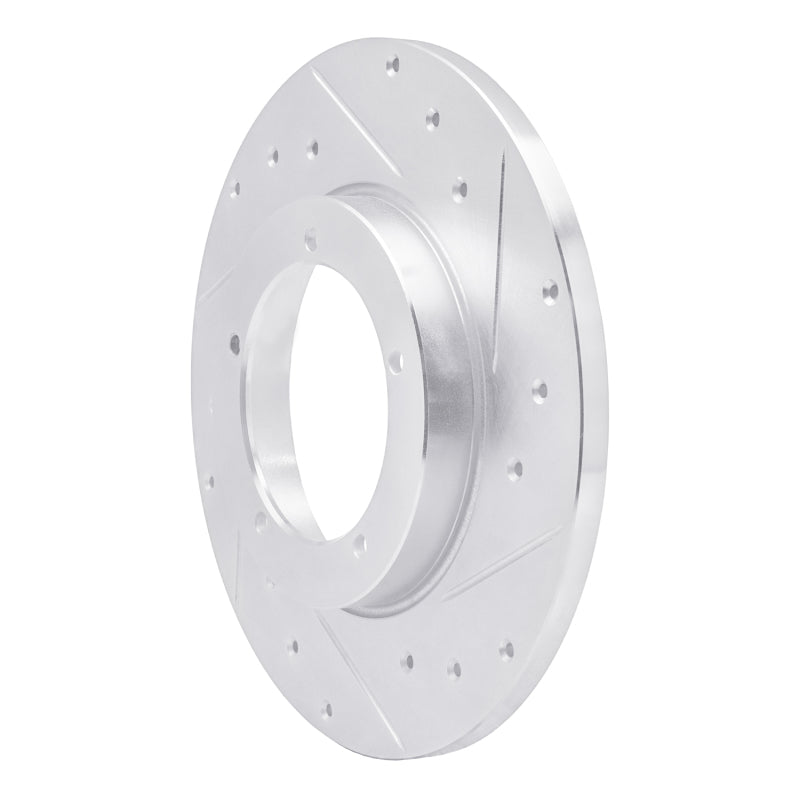 R1 Concepts R1 65-76 Porsche 911 Front Right Drilled & Slotted Silver Brake Rotor