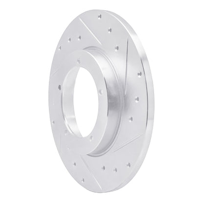R1 Concepts R1 65-76 Porsche 911 Front Right Drilled & Slotted Silver Brake Rotor