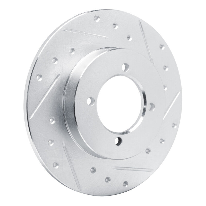 R1 Concepts R1 75-82 Nissan 610 Front Right Drilled & Slotted Silver Brake Rotor