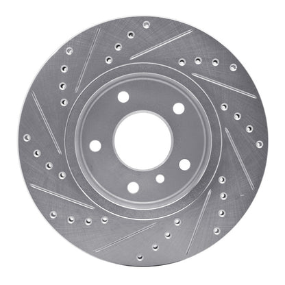 R1 Concepts R1 94-02 Land Rover Range Rover Front Right Drilled & Slotted Silver Brake Rotor